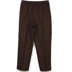 Alfred Dunner‎ Classics Pants Brown Pull On 12 Proportioned Short